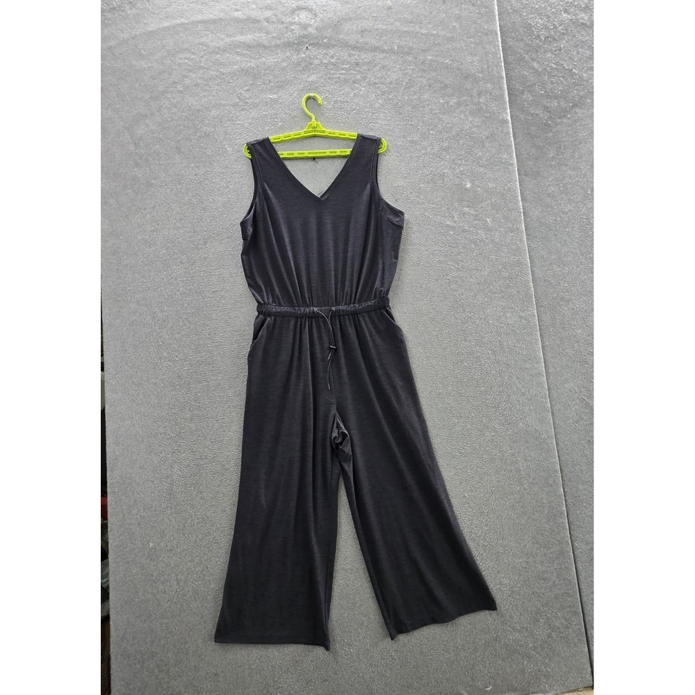 Old Navy Active Women Jumpsuit L Gray BREATHE ON Relaxed Sleeveless